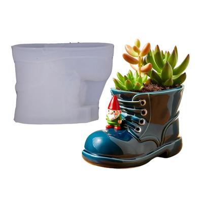 Creative Work Boot Vase Silicone Mold For Resin Crafts DIY Jewelry Pot Making Succulent Planter Candle Holder Mould