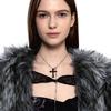 SENTIMENTS NO.473 [BLACK] KNOT CROSS NECKLACE