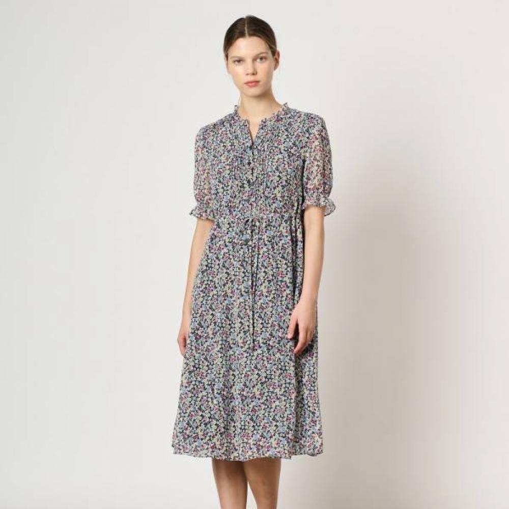 Bcbg Printed Drawstring Dress B4m5o638