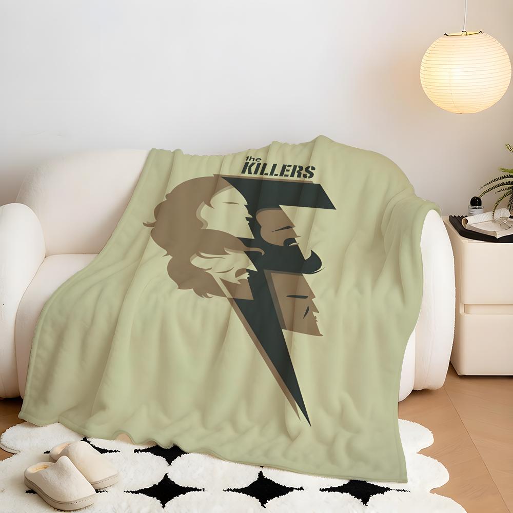 Music T-The K-Killers Throw Flannel Throw Blanket, Lightweight Cozy, Durable Washable cute Cool