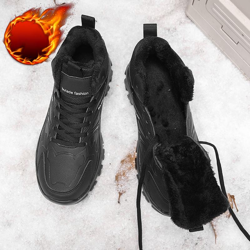 Winter Snow Boots For Men Women Keep Warm Cotton Shoes Outdoor Hiking Shoes Plush Warm High Ankle Boots Big Size 48 Man Sneakers