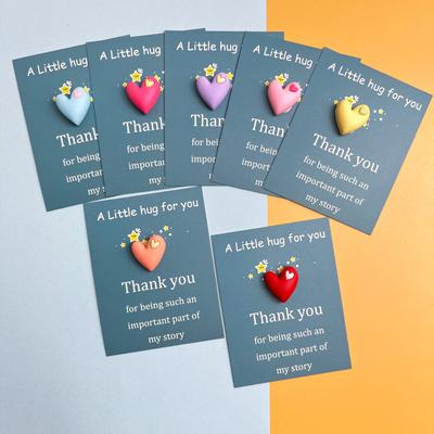 20/40/60PCS DIY Resin Frosted Heart Series Blue Card Pocket Hug Cards Are Suitable for Any Daily Festival Gift Cards