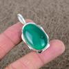 Green Onyx Gemstone Handmade 925 Sterling Silver Jewelry Pendant 1.81" KKG-379