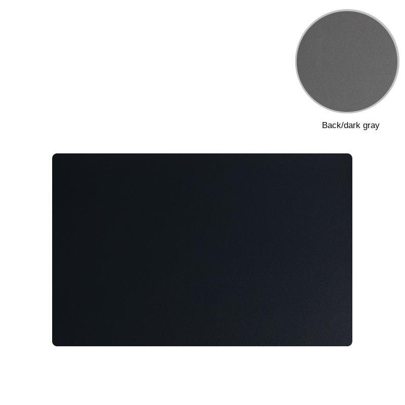 Double-Sided Solid Color PU Leather Placemat Waterproof Oil-Proof Disposable Western-Style Placemat Solid Color Household PVC Anti-Scald Placemat