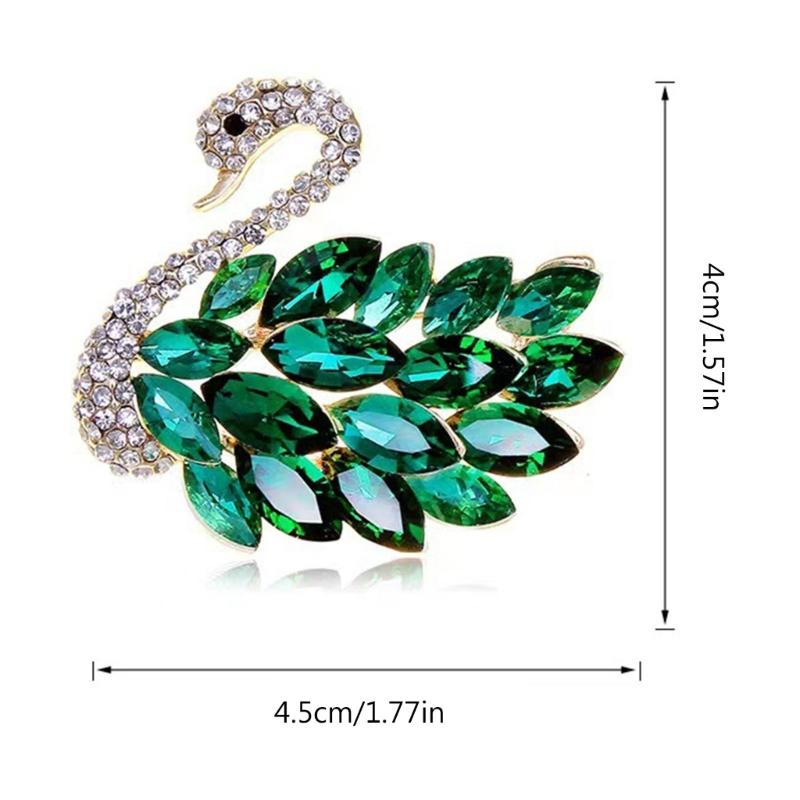 Broche de Cisne Fashionável Broche Resistente ao Desbotamento Confortável de Usar Broche Corsage Material de Liga Joia de Tecido para Meninas