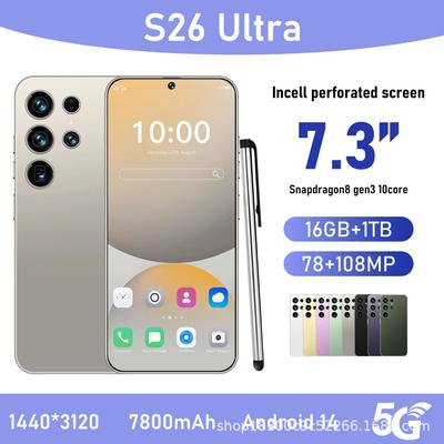 S26 Ultra Android Smartphone 7,3 Zoll, Globale Version, Echtes 4G.