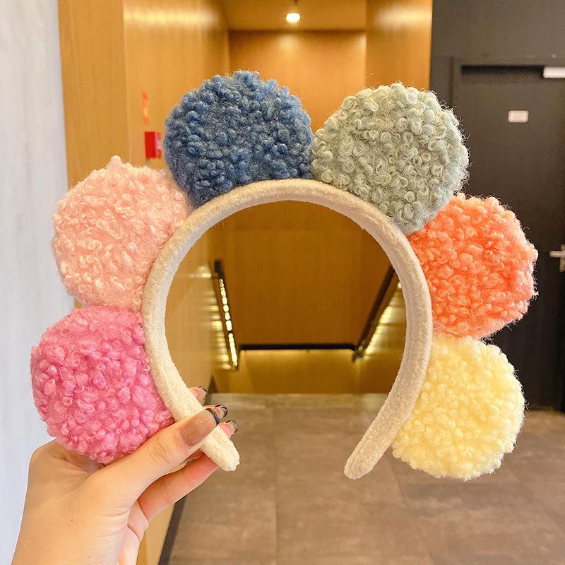 2024 Cute Cartoon Plush Headband for Women - Makeup, Hair Clip & Tie