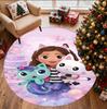 Gabby's Dollhouse Pattern Round Rug, Indoor/Outdoor Mat, for Picnic, Gameroom, Bedroom, Office, Living Room, Home Decor Carpet, Birthday Gift