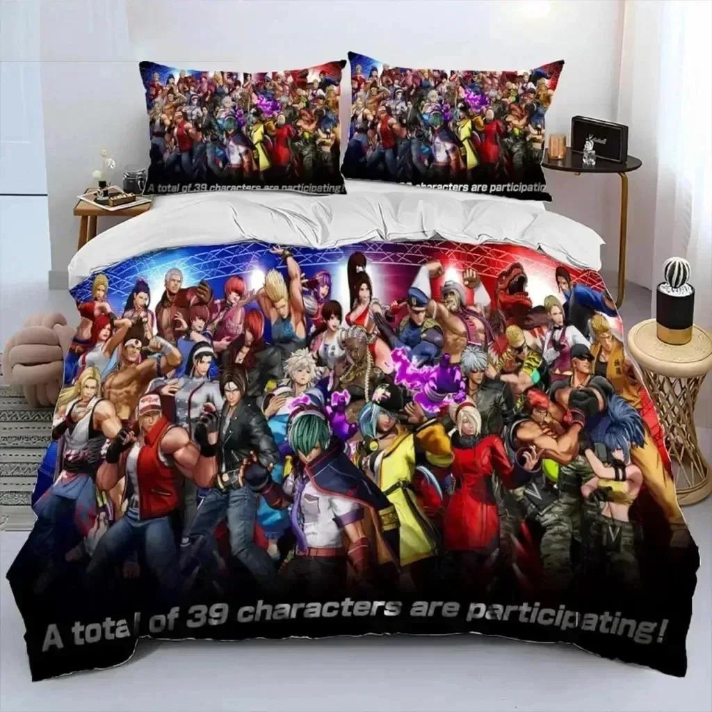 Comforter 3D Print Game King Of Fighters Retro Bedding Set Boys Girls Twin Queen Size Bed Kids Adult