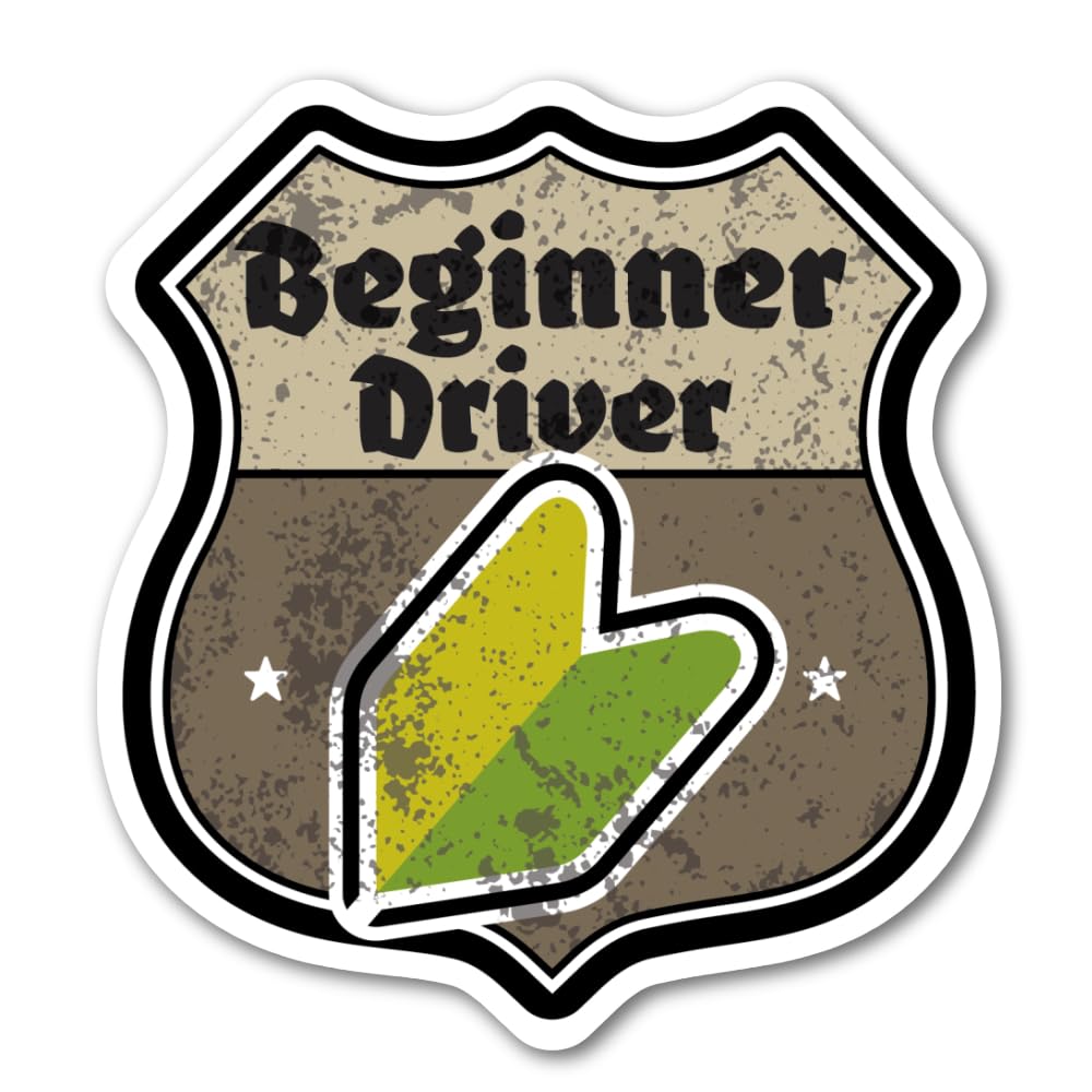 

SignStore TMZN30 American Sign Style Beginner Mark Sticker Waterproof Outdoor Use 4.5 x 4.7 Vinyl Made in Japan (Beginner)