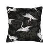 Japanese Cranes And Conifers Pillow Case Square Pillow Cover Morden Pillowcases For Living Room Bed Chair