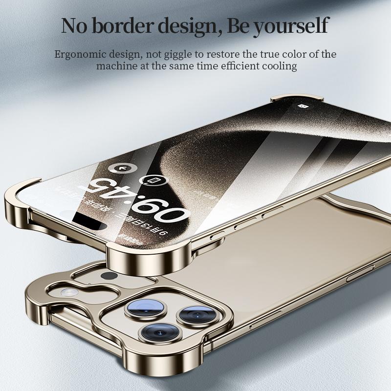 Custodia di Lusso in Metallo Anti-Caduta con Protezione Lente per iPhone 17 Pro Max e Pad Ammortizzante Resistente