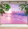 Tropischer Strand Ozean Fotografie Hintergrund Sommer Meeresufer Palme Naturlandschaft Baby Geburtstag Feier Party Foto Hintergrund