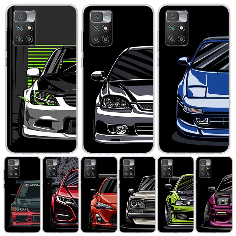 JDM Tokyo Drift Sports Car Male Men Case Phone Cover for Xiaomi Redmi 12 12C 10 10C 10A 9 9C 9A 9T 8 8A 7 7A 6 Pro 6A S2 K20 K30