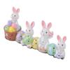 Easter Eggs Bunny Decoration Hand Made Resin Easter Eggs Bunny Centerpiece Decorative Vibrant Rabbit