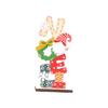 Christmas Decoration Hollow Out Wooden New Year Gift Reusable Durable Christmas Decoration Letter Shape Colorful Wooden Xmas Ornaments for Christmas