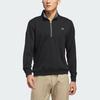 Adidas Lightweight Half-Zip Top Solid Color Golf Sports Long Sleeve Jacket Men tops Black IU4514