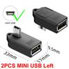 2PCS Mini/Micro Male UP/Down/Left/Right 90°Elbow USB-A OTG USB 2.0 Data Transfer 5v 1a 480Mbps For Charger PC Computer GPS Car