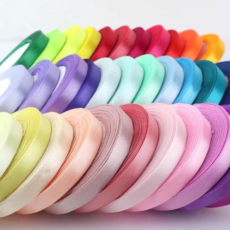 Wholesale 22 Meter/roll Stain Ribbon 1CM Polyester Ribbon for Gift Packing Wedding Party Decoration DIY Handmade Craft Supplies