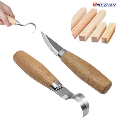 Řezbářský nůž Dláto Hák Nůž Řezbářské nástroje Ergonomická lžíce na opracování dřeva Odolná Pokřivená Začátečníci Sochařský Profesionál