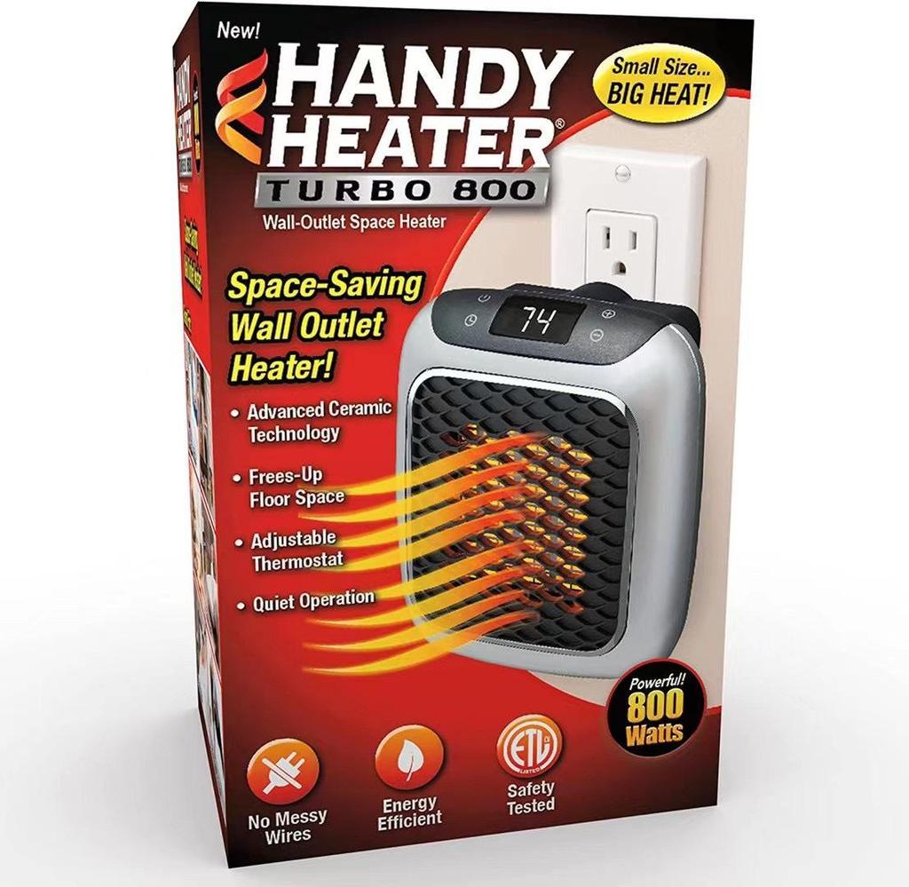 Compact Wall-Mounted Electric Heater for Bedroom and Bathroom