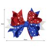 Kids Star Stripe US Flag Bowknot Hairpin Hair Clip Independence Day Party Prop