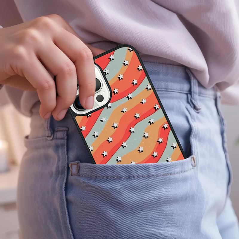 preppy stars lightning pink Phone Case For iPhone 17 Air 15 16e 14 13 Pro Max Coque 12 11 Pro Max PLUS cover