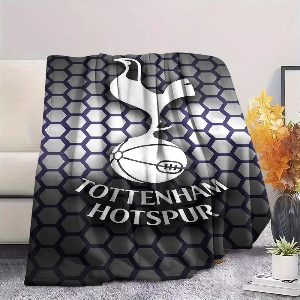 Spurs Logo Print FlAannel Blanket, High Quality Comfortable for All Seasons, Home Decor, Warmth and Comfort