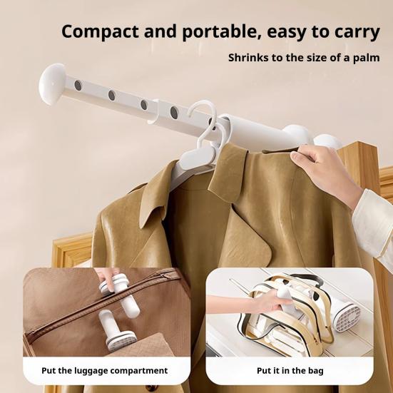 Folding Clothes Drying Rack Collapsible Travel Clothes Rack 5-Hole Windproof Portable Drying Rack for Laundry RV Traveling Cruise Ship