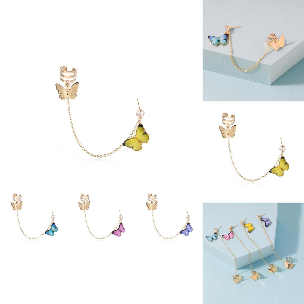 Unique Butterfly Chain Earrings Fashionable And Stylish For Women