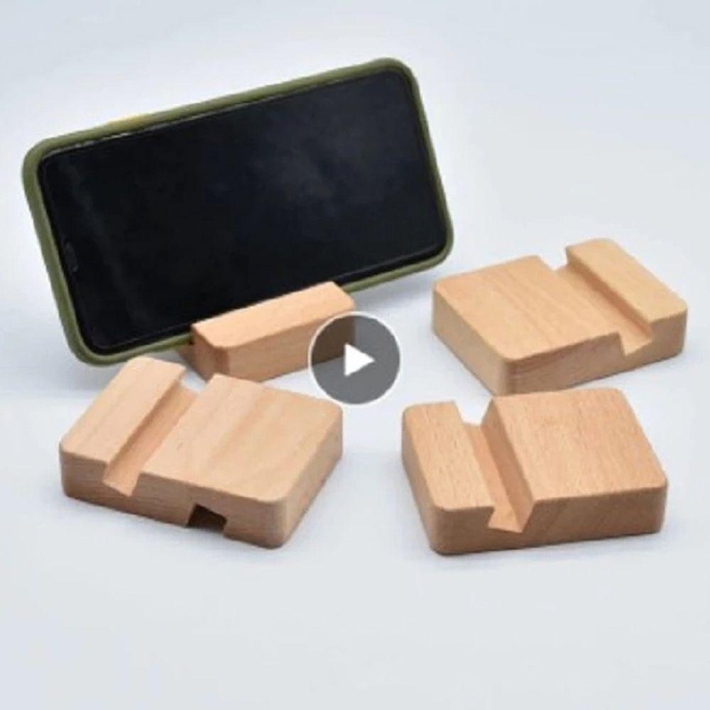 Smartphone Support Wooden Phone Holder Desk Tablet Stand Mobile Phone Holder Slot Wood Bracket