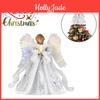 Topper de Crăciun cu LED înger de 9,8 in, Ornament festiv de Crăciun, Zână, Cadou