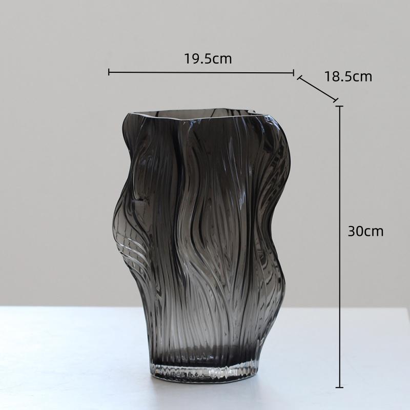 Glass Vase Hand-made Glass Hydroponic Bottle with Irregular Geometry Terrarium Flower Vase Room Decoration Accessories