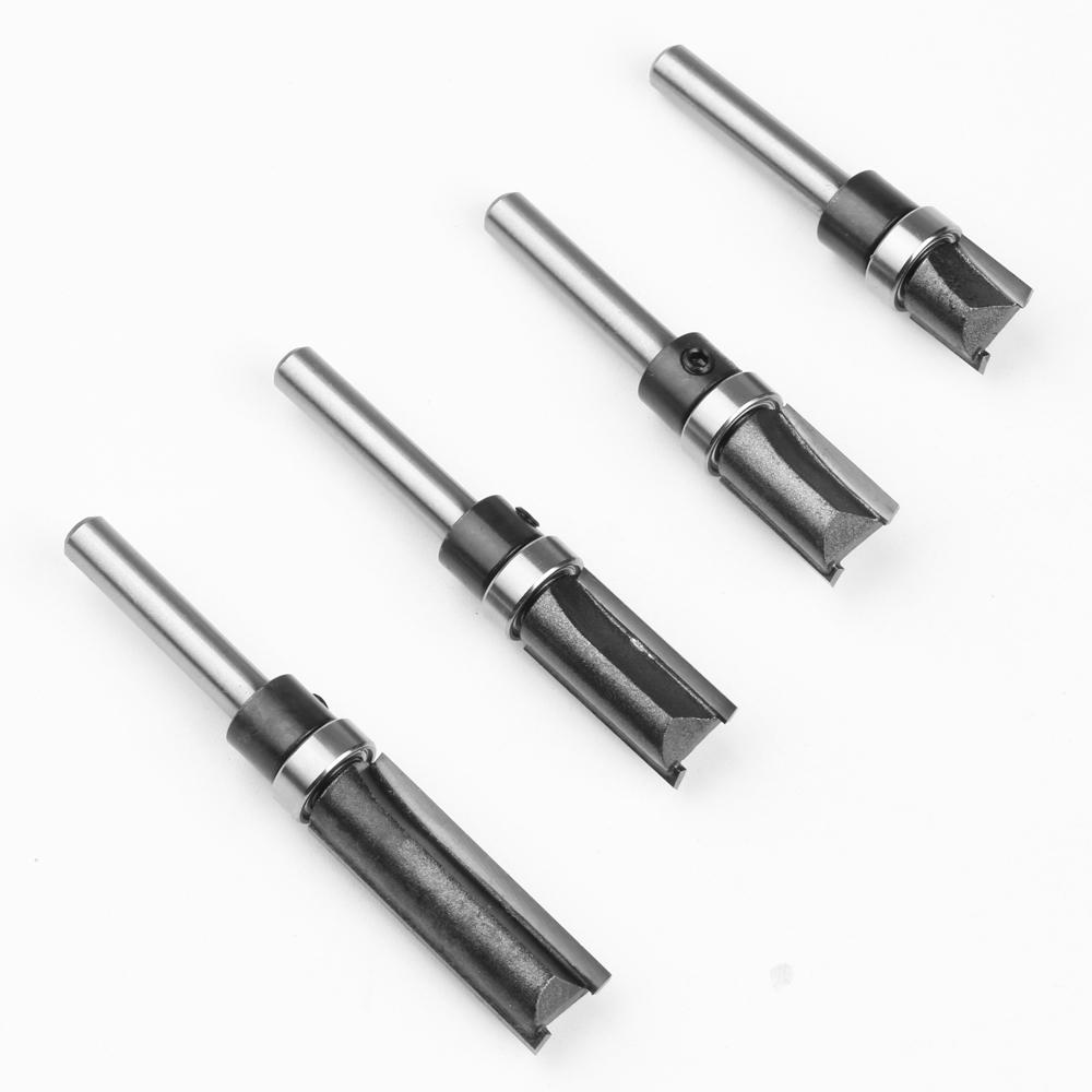 1 Stück 6mm 1/4" Schaft Lager Gerade Nutfräser Kopierfräser Kantenschneider Linienfräser Trimmmaschine Fräser Holzbearbeitungswerkzeuge
