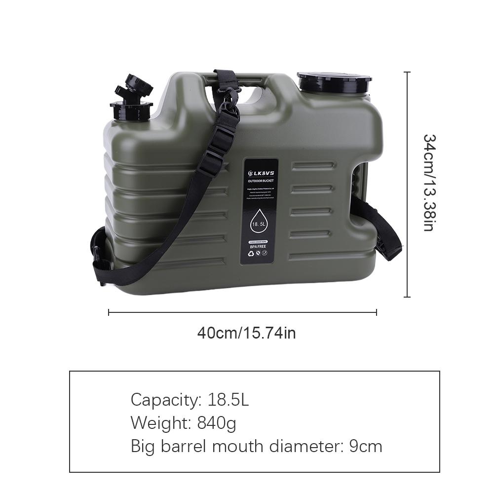 18.5L Water Container No Leakage Portable Camping Water Jug Water Storage Tank with Spigot for Camping Hiking Emergency