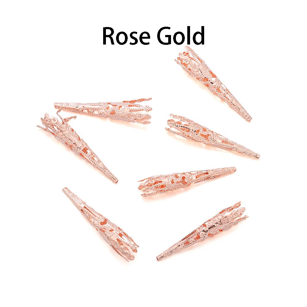 

30 PCS of Hollow Cone-Shaped Flower Butterfly Bead End Cap Alloy Cap Bead Hollow Bead End Cap Cone Jewelry As A Component Finder 30pcs рожевий колір золота