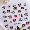 5D geprägte Mickey & Minnie Nagelsticker