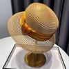 Fashionable Summer Woven Top Hat Women's Light Luxury Top Hat Breathable Sun Hat New Sun Protection Basin Hat