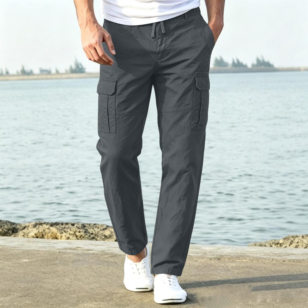 Men's Casual Cargo Pants with Multiple Pockets Color for Everyday Wear