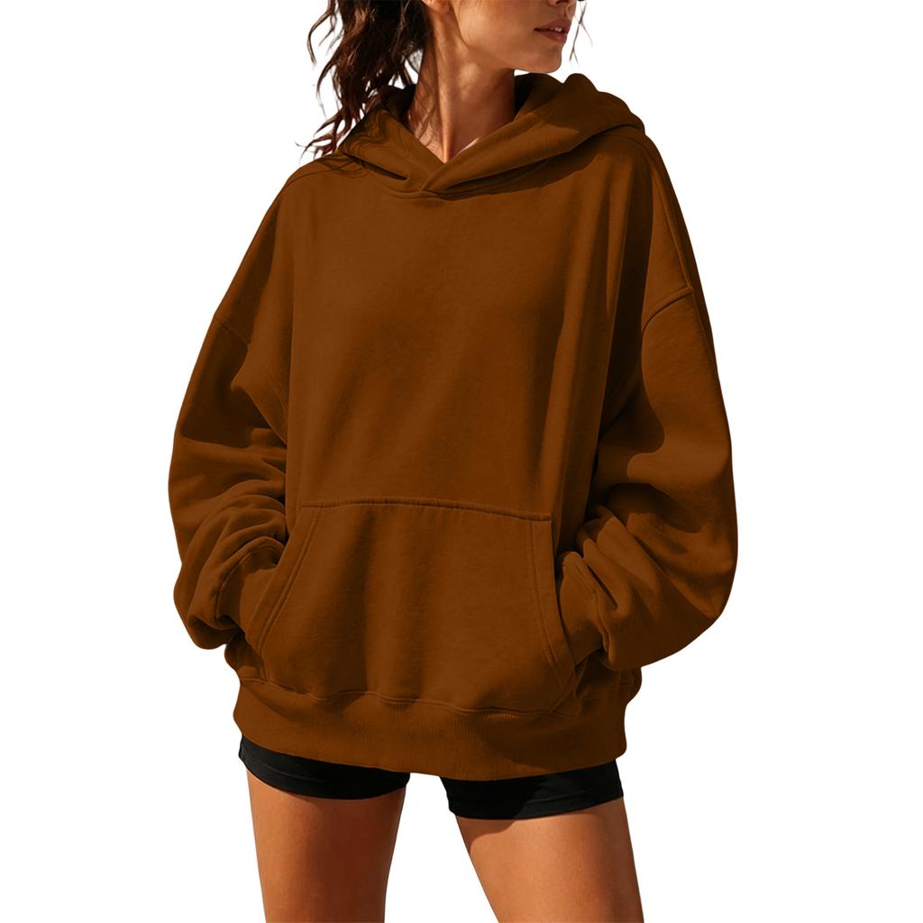 Women's Long Sleeve Neck Pullover Hoodie for Casual Daily Wear