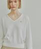 IHR Crop V-Neck Wool Knit / Ivory