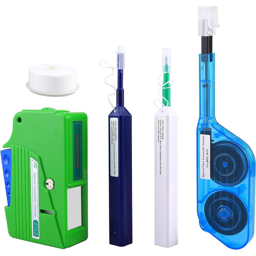 Optical Fiber Cable Cleaner Pen Tool Kit 2.5mm LC MU 1.25mm Connector Joiner Fiber Optic Cleaning Box Tool Cleans