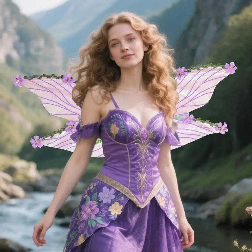 Fantasy Flowers Fairy Wing Leaves Adult Size Fancy Dress Vines Stage Performance Stage Show
