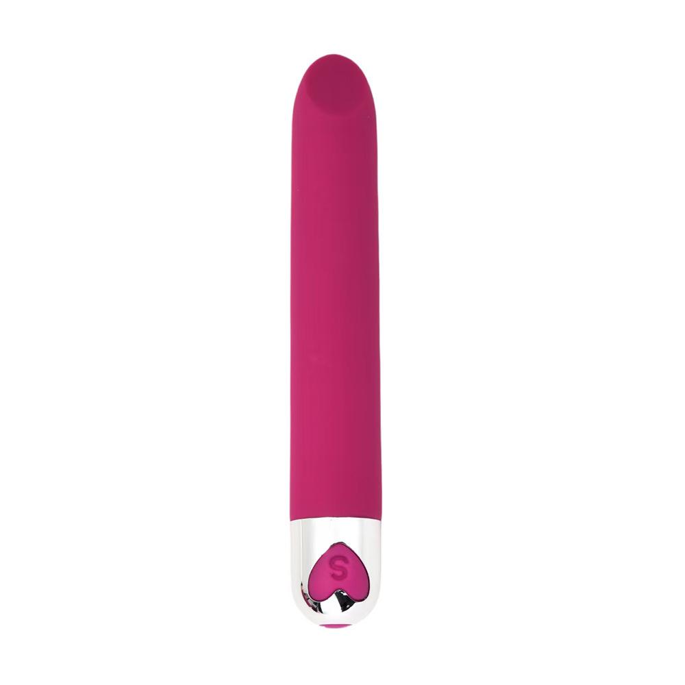 Women's Rechargeable Heart-Shaped Bullet Vibrator Wand