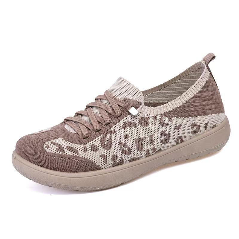 Autumn 2026 Leopard Print Women's Breathable Mesh Shoes - Lightweight, Versatile, Soft Sole, Comfortable Casual Footwear