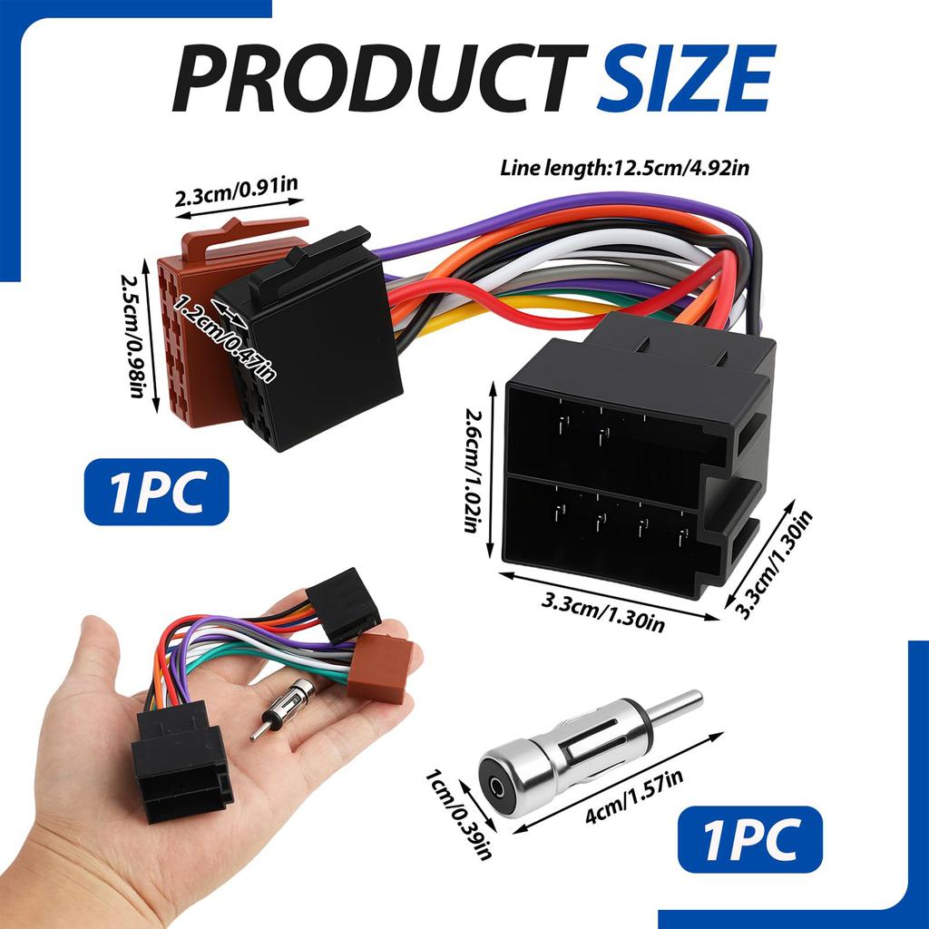 Car Sound System Integration Adapter 16Pin Radio Wiring 16Pin Radio Cable Adapter For Factory Sound Replacement