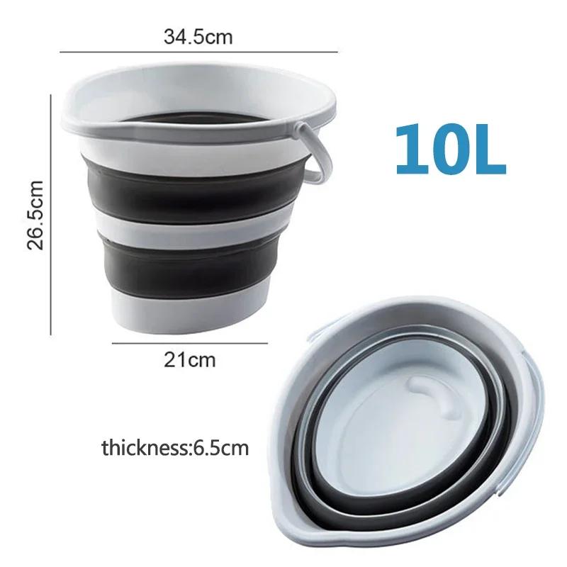 

Складные ведра 15/5/10 л, ведро для уборки швабры с ручкой, складные ведра для воды для рыбалки на открытом воздухе в саду