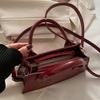 Burgundy Red Elegant Small Bag, Adjustable Shoulder Strap and Zipper Closure, Suitable for Travel and Daily Use