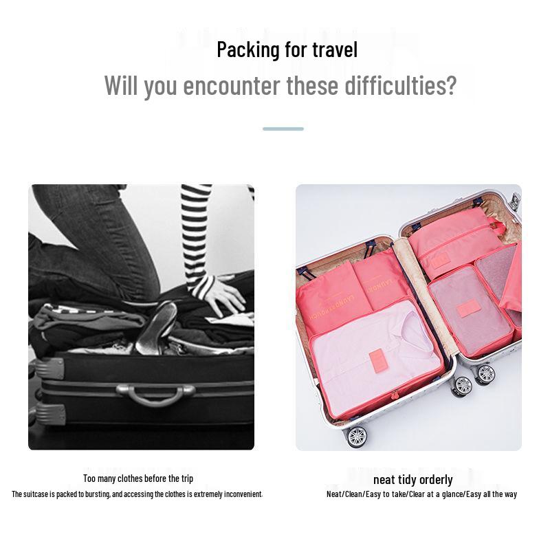 Six-Piece Travel Storage and Organization Bag Set
