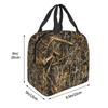 Autumn Camoflauge Printed Lunch Bags Insulated Bento Box Lunch Tote Leakproof Picnic Bags Thermal Bag for Woman Girl School
